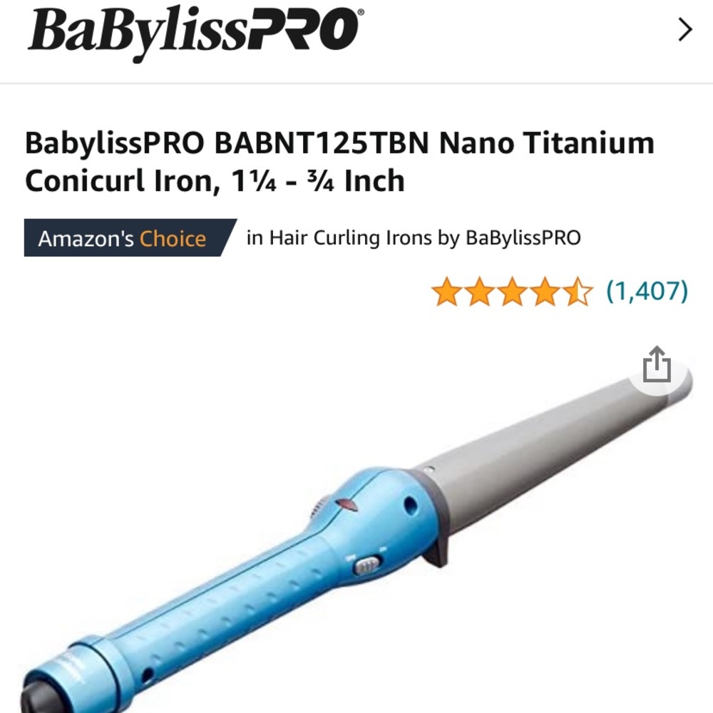 BabyblissPRO nano titanium conicurl iron